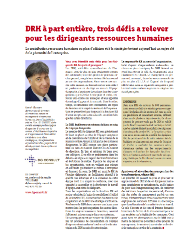 3 DEFIS DU DIRIGEANT RH